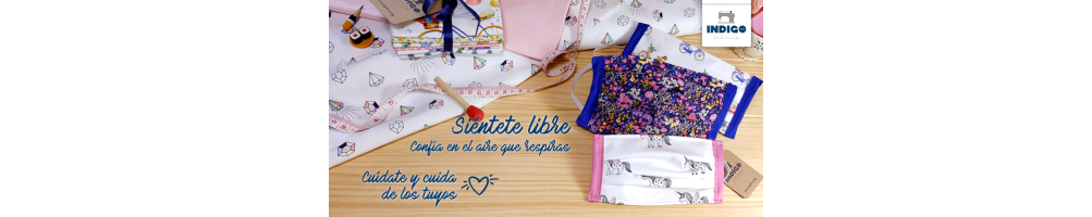 Mascherina igienica per adulti e bambini Indigo Fabrics